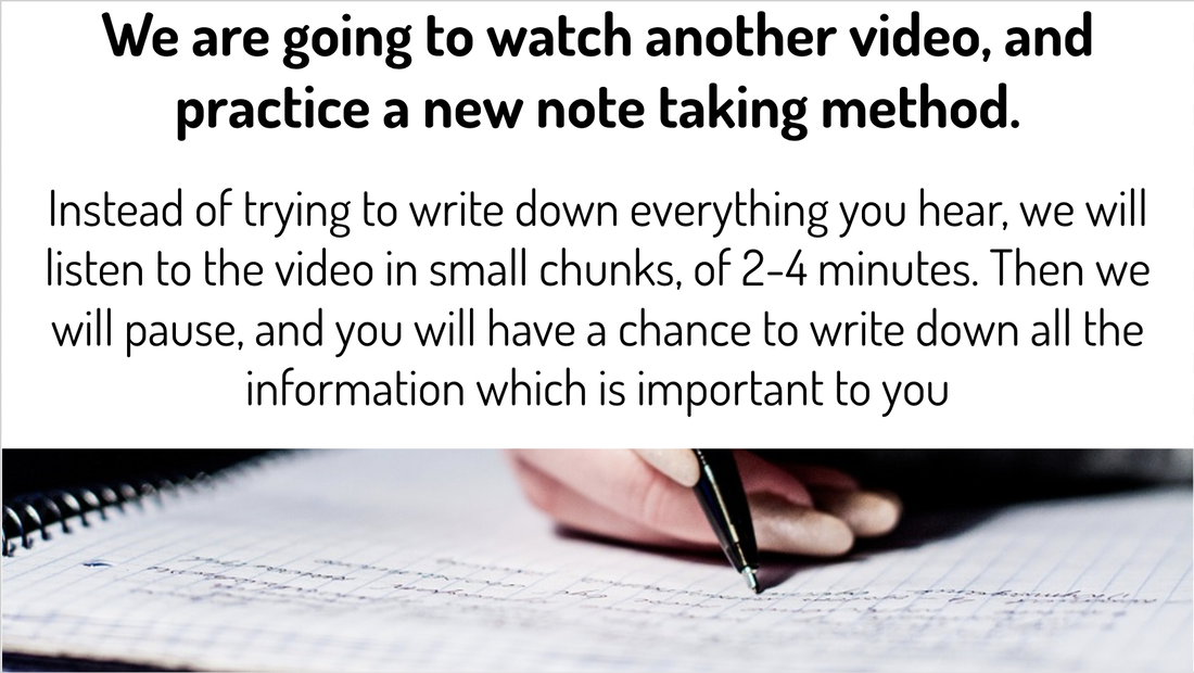 Note Taking for Videos